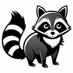 vector of a raccoon
