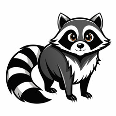 vector of a raccoon