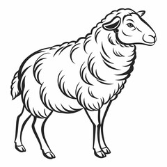 vector of a sheep