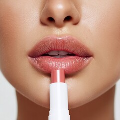 Naklejka premium Lip Balm Closeup