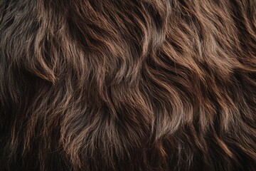 Naklejka premium Close-up view of brown fur creating a wavy pattern, ideal for backgrounds and textures