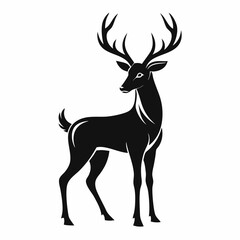 Noble Deer Silhouette Vector Art