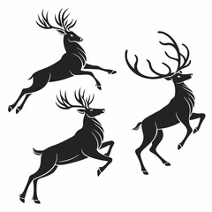 Noble Deer Silhouette Vector Art