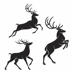 Noble Deer Silhouette Vector Art