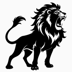 Roaring Lion Vector Silhouette