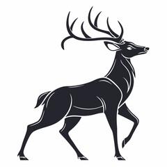 Noble Deer Silhouette Vector Art
