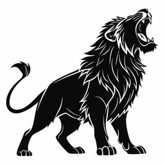 Roaring Lion Vector Silhouette