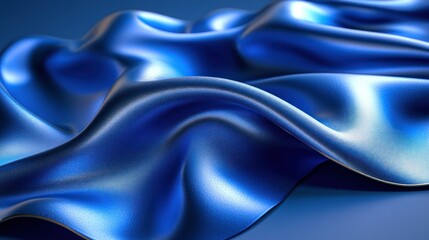 Fototapeta premium Deep blue silk drapes
