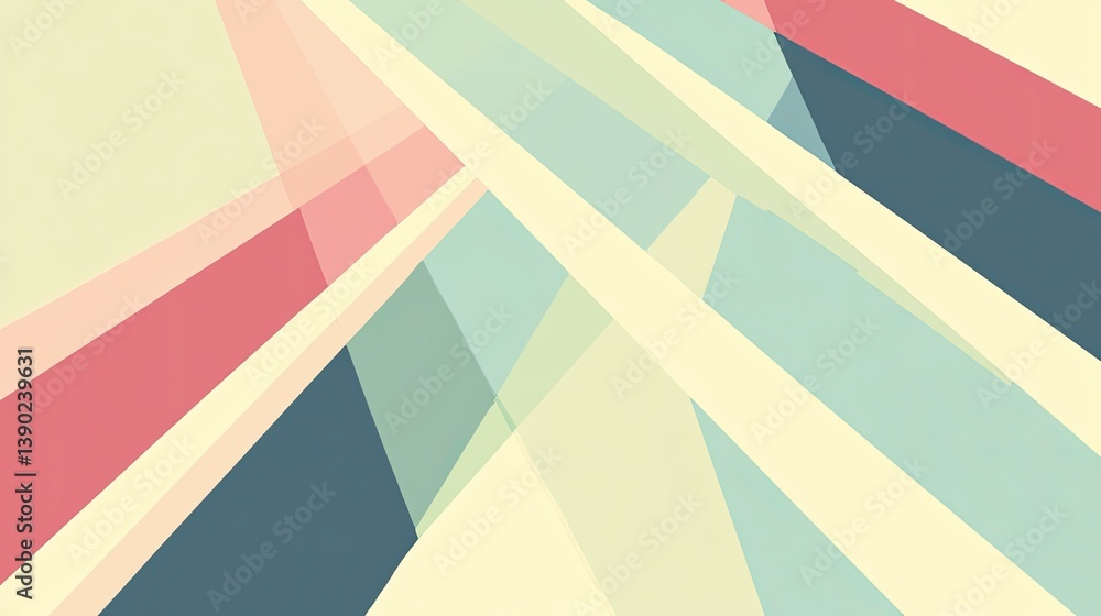 Aufkleber abstract geometric pattern with vibrant lines and soft colors