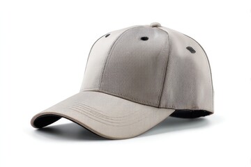 Fototapeta premium Stylish minimal design baseball cap isolated against a white backdrop for modern casual wear
