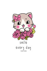Smile Every day bear animal design