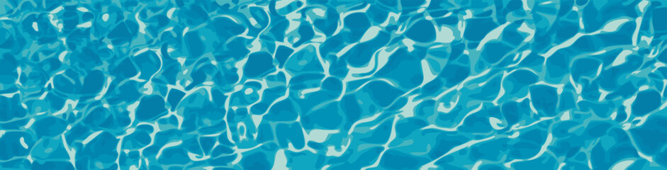 ILLUSTRATION DE REFLETS DU SOLEIL DANS L'EAU D'UNE PISCINE AVEC 6 COULEURS © kazy