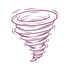 Minimalistic Tornado Vector Design.
