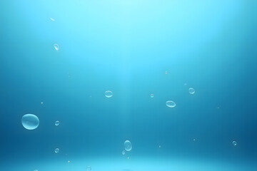 Bubbles rising in clear blue underwater scene