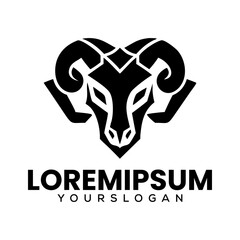 Goat logo vector design for company branding and identity illustration