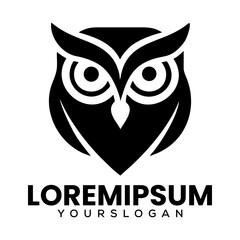 Abstract bird logo design with vector illustration of a swan or duck in a circular shape