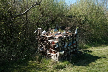 the bug house in the forest for wildlife