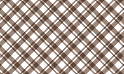  simple brown colour diagonal chaqqe plade semless pattern on background.