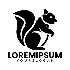 Squirrel logo vector design for company branding and identity illustration