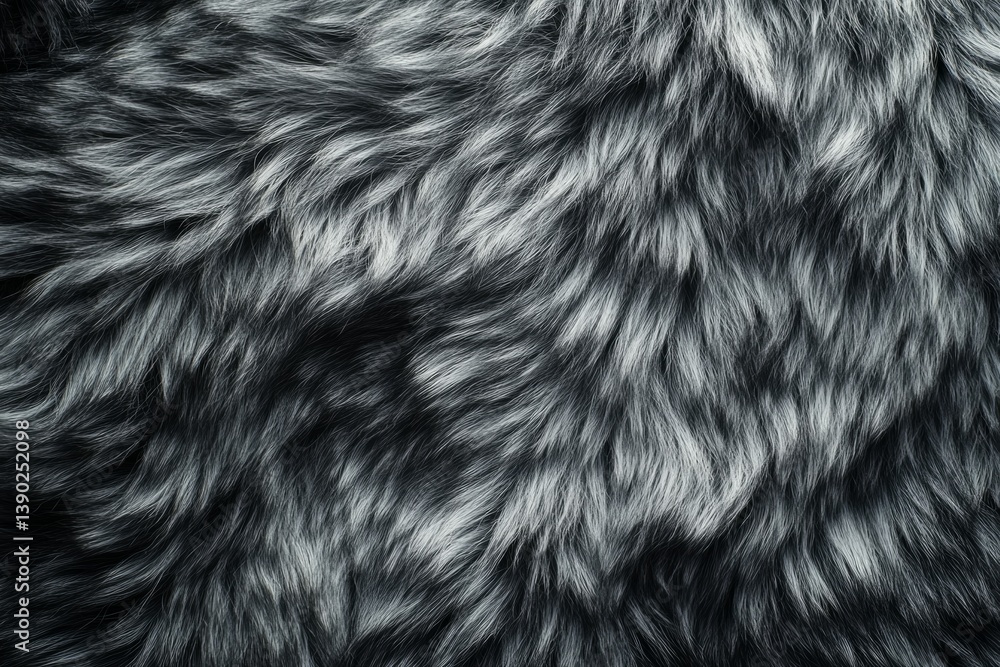 Poster soft gray and white faux fur creates a plush and textured background, perfect for adding a touch of 