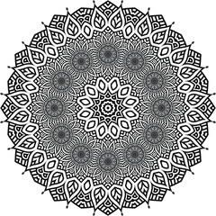 Beautiful floral pattern mandala art isolated on a white background, decoration element for meditation poster, yoga, banner, henna, invitation, cover page, design element mandala art, vector art