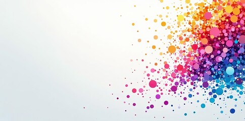 Rainbow digital pixels dripping on white background,  design,  vibrant