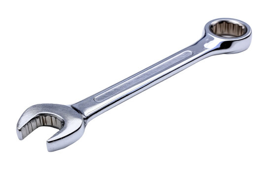 Chrome wrench isolated on transparent background, ready for use (1)