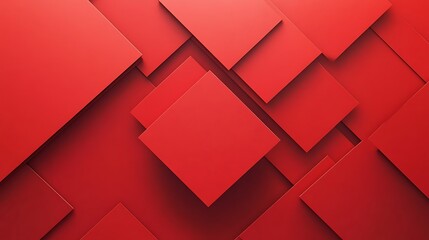 Dynamic red squares arrangement with artistic paper background picture