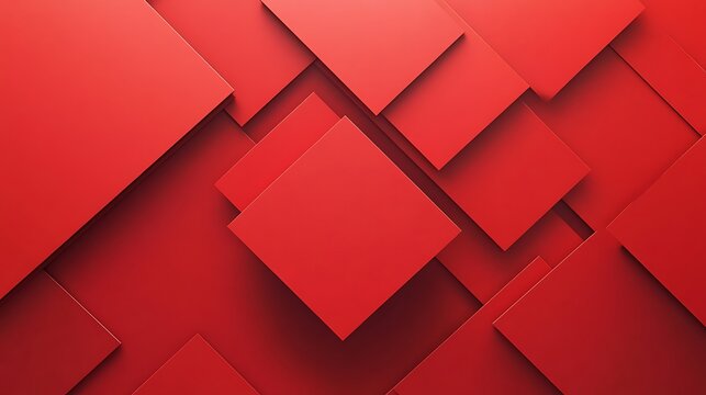 Dynamic red squares arrangement with artistic paper background picture
