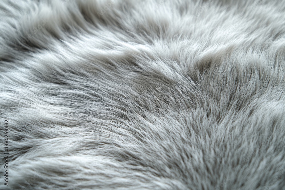 Poster soft gray fur creating a cozy and textured background, ideal for design projects related to warmth, 