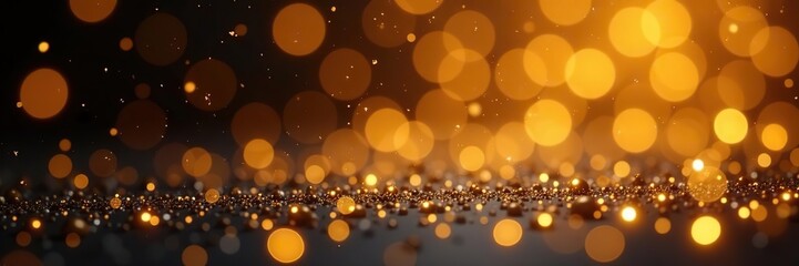 Luxurious background featuring golden glitter sparkles, ideal for award nomination ceremonies,  event,  golden
