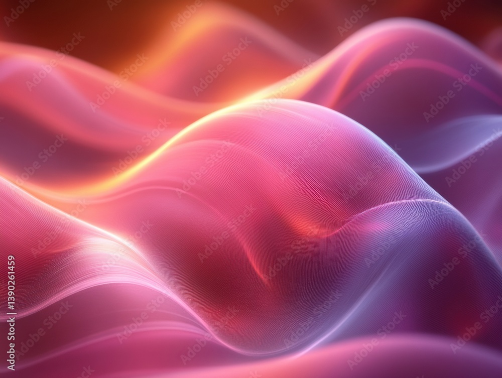 Poster digital art piece: abstract background with wavy lines and vibrant hues