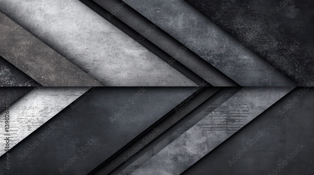 Aufkleber abstract grunge style geometric pattern with concrete and shadow layers