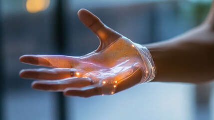 Advanced technology e-skin sensor seamlessly conforming to human skin