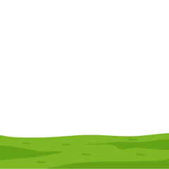Obraz premium Nature landscape with hills and fields. Vector illustration.
