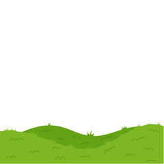 Nature landscape with hills and fields. Vector illustration.