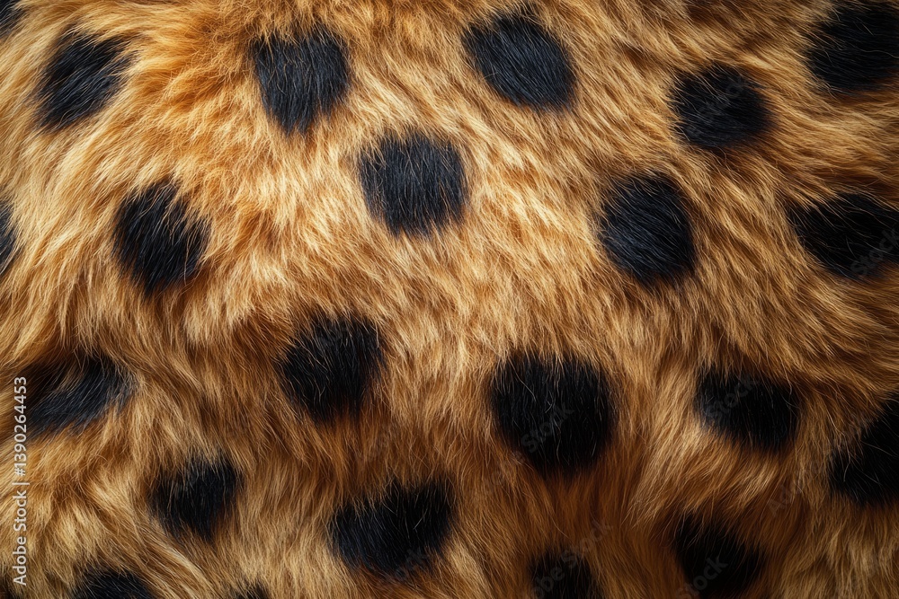 Aufkleber detailed view of the unique spot pattern on a serval cat's fur, highlighting its texture and color