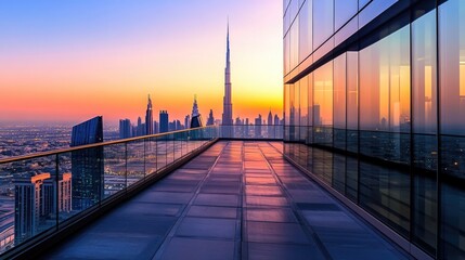 Cityscape from High Rise Building
