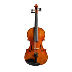 Fototapeta premium Antique Violin Front View Musical Instrument Classic Fiddle High Quality Isolated Photo