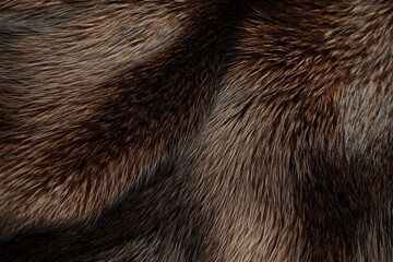Luxurious brown fur texture creating a wavy pattern, perfect for backgrounds and design projects