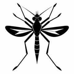 Mosquito vector silhouette black design white background