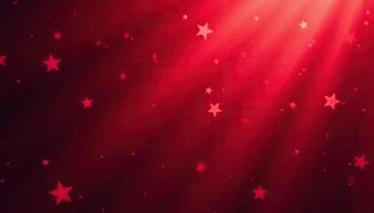 Red stars background with light rays shining through,  background,  rendered