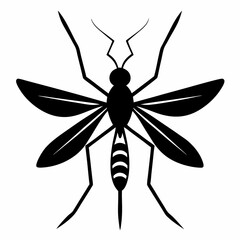 Mosquito vector silhouette black design white background