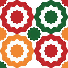 Geometric Pattern. Figures of different shapes. Tribal form. Flowers. Geometric creative design. Beautiful textures. Colorful art. Modern graphic poster. Retro color. Vector illustration