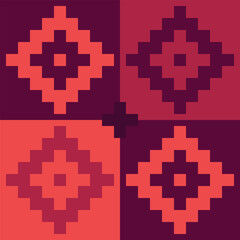 Geometric Pattern. Figures of different shapes. Tribal form. Flowers. Geometric creative design. Beautiful textures. Colorful art. Modern graphic poster. Retro color. Vector illustration