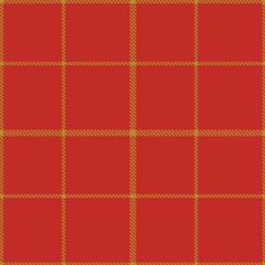Contemporary Vintage ochre & Highland scarlet Seamless Tartan Fabric Design