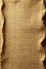 Rustic and textured natural burlap background with visible weave,  fibers,  eco-friendly