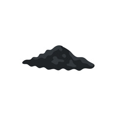 Pile of asphalt vector illustration. Construction materials. Black asphalt vector texture. Dark concrete gravel.