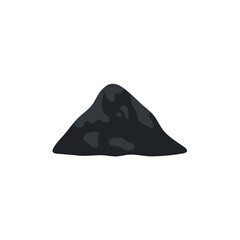 Pile of asphalt vector illustration. Construction materials. Black asphalt vector texture. Dark concrete gravel.