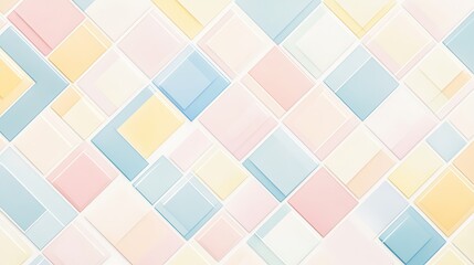 Pastel diamond square pattern background.